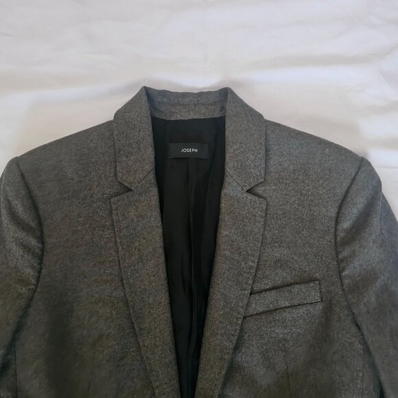 Joseph Gray Wool Blend Single Button Tailored Style Blazer Jacket Women's Sz 42 - Picture 4 of 12